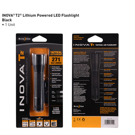 INOVA® T2® Flashlight - 123A Lithium - Black