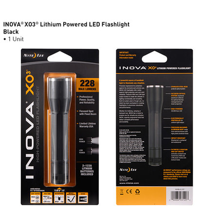 INOVA® X03® - 123A Lithium Powered LED Flashlight - Black