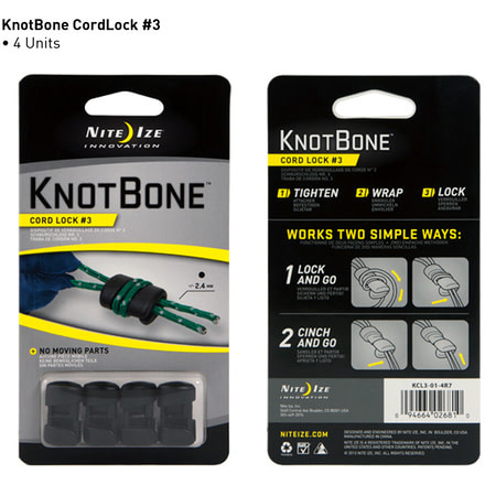 Nite Ize KnotBone Size 3 Cord Lock - 4-pack KCL3-01-4R7