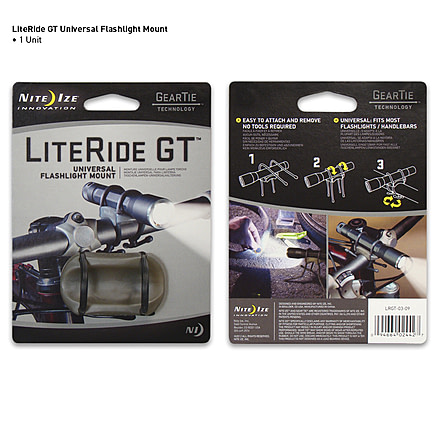Nite Ize Lite Ride GT Handlebar Flashlight Mount, Grey/Black LRGT-03-09