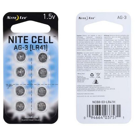 Nite Ize Nite Cell AG-3 Battery 8pk NCB8-03-LR41H