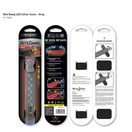 Nite Ize Nite Dawg LED Collar Cover - Grey NDCC-03-09