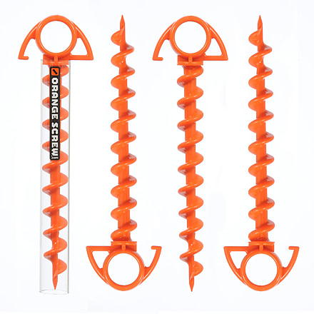 Nite Ize Orange Screw Small Ultimate Ground Anchor - 4 Pack