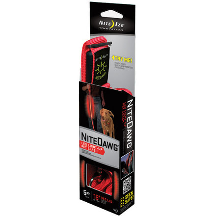 Nite Ize Red LED Nylon Dog Leash