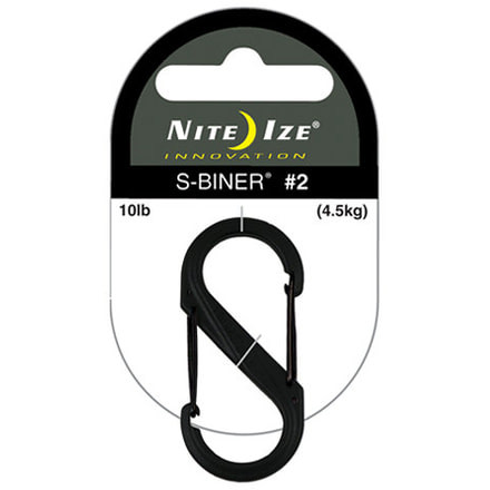 Nite Ize S-Biner Plastic Clip, Size 2, Black SBP20301BG