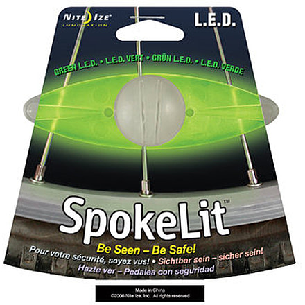 Nite Ize SpokeLit LED Bike Wheel Safety Light, Green, 353474