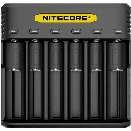 Nitecore Battery Charger, IMR/ Li-ion, 6 Channels, 2000 mA Max Charge Current, Black, Q6