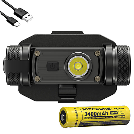 Nitecore HC60M v2 1200 Lumen NVG Mountable Rechargeable Headlamp, Black, 6952506406975