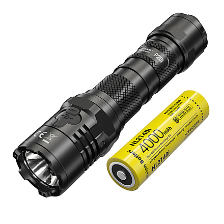 Nitecore P20i 1800 Lumen USB-C Rechargeable LED Flashlight, Black, 6952506406326