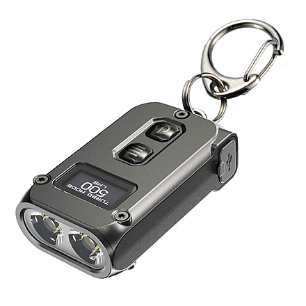 Nitecore TINI 2 500 Lumen Rechargeable Keychain Flashlight, Gray, 6952506406371