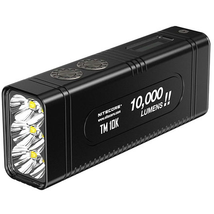 Nitecore TM10K Tiny Monster 1 x Built-In 21700 3.7V Li-ion Battery Pach 6 x CREE XHP35 HD LED Rechargeable Flashlight, 10000 Lumens, Black, TM10K