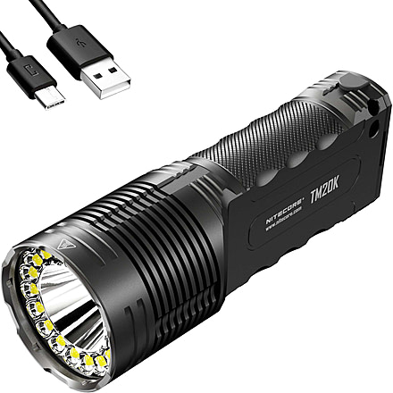 Nitecore TM20K 2000 Lumen Flashlight, Black, 6952506407057