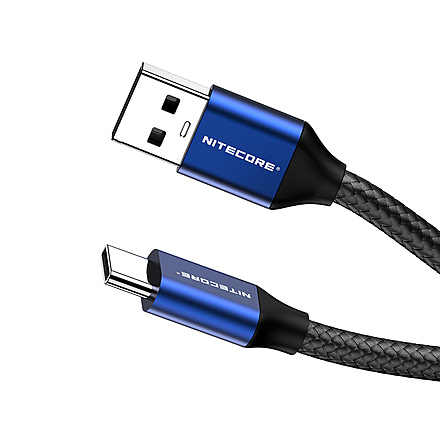 Nitecore UAC20 3.3ft USB Type C 3A Fast Charging Cable, Blue, 6952506493272