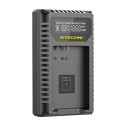 Nitecore UCN5 Dual-Slot USB-C QC Battery Charger for Canon LP-E17, Black, 6952506494309
