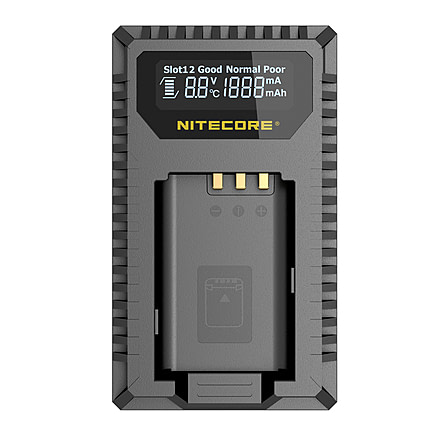 Nitecore USN2 Sony Camera Battery Charger for NP-BX1 Batteries, Black, 6952506492626