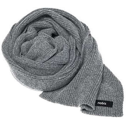 Nobis Flume Unisex Ribbed Knit Scarf, Gravel, One Size, FLUME-Gravel-OS