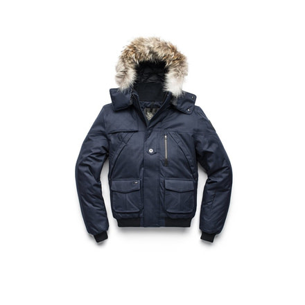 Nobis Higgins Bomber Jacket - Mens, Crosshatch Navy, Medium, HIGGINS-CH NAVY-M