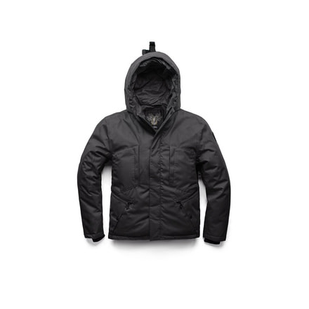 Nobis Holt Hooded Hip Length Jacket - Mens, Crosshatch Black, Small, HOLT-CH BLACK-S