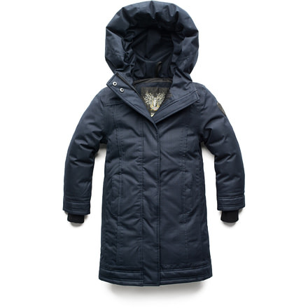 Nobis Little Astrid Long Coat - Kids, Crosshatch Navy, Large, LIL ASTRID-CH NAVY-L
