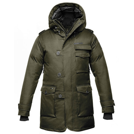 Nobis Shelby Military Parka - Mens -Crosshatch Army Green-Medium