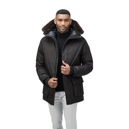 Nobis Shorty Parka - Mens, Ch Black, Extra Extra Large, SHORTY-Ch Black-XXL