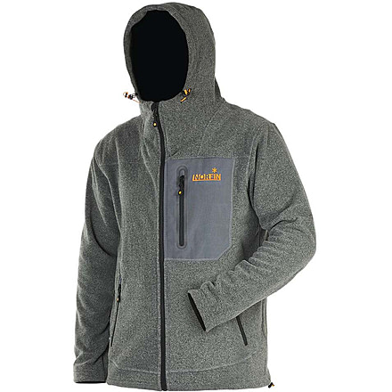 Norfin Fleece Jacket w/ Hood Onyx - Men's, Grey, Extra Large, 450004-XL
