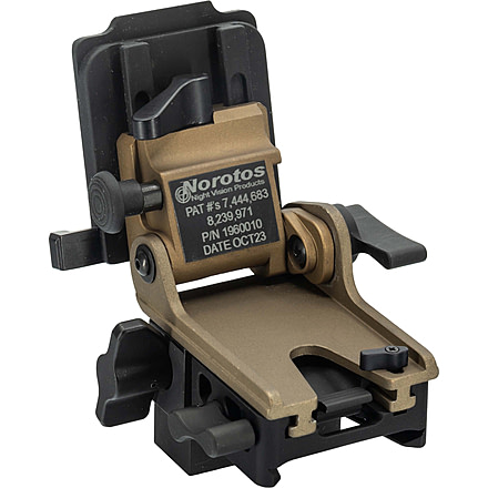 Norotos LoSto Helmet Mount, Push Button, PVS 7/14 & PVS 15/18/21/31, Coyote Brown, One Size, 1960010CB-4