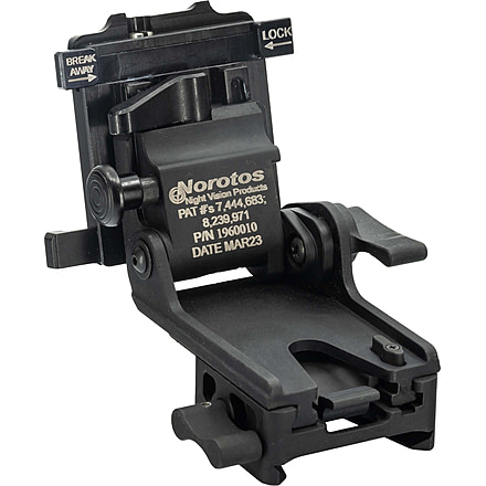 Norotos LoSto Helmet Mount, Push Button w/ Breakaway, PVS-15/18/21/31, Black, One Size, 1960010BLK-2bb