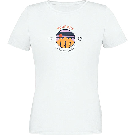 Norrona Cotton Journey T-Shirt - Womens, Pure White, Large, 3410-21-9000-L
