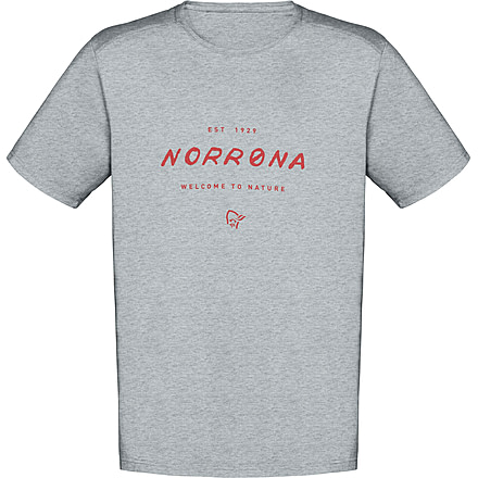 Norrona Cotton Legacy T-Shirt - Mens, Grey Melange, Medium, 3416-21-8870-M