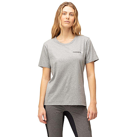 Norrona Duotone T-Shirt - Womens, Grey Melange, Medium, 3410-22 8870 M