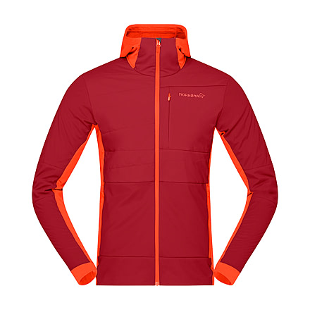 Norrona Falketind Alpha90 Insulated Zip Hood - Mens, Arednalin/Rhubarb, Large, 1803-23-5646-L