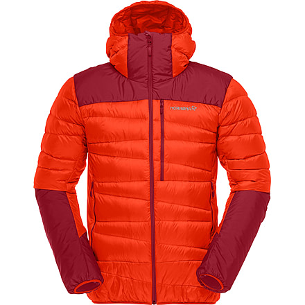 Norrona Falketind Down750 Hood - Mens, Arednalin/Rhubarb, Extra Large, 1833-20-5646-XL