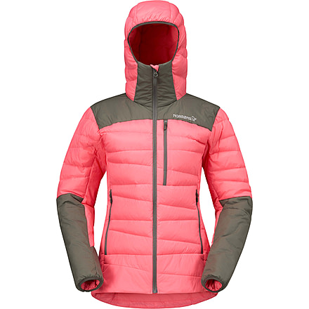 Norrona Falketind Down750 Zip Hood - Womens, Calypso Coral, Extra Small, 1870-20-1262-XS