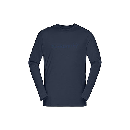 Norrona Falketind Equaliser Merino Round Neck Shirt - Mens, Indigo Night, Medium, 1820-22-2295-M