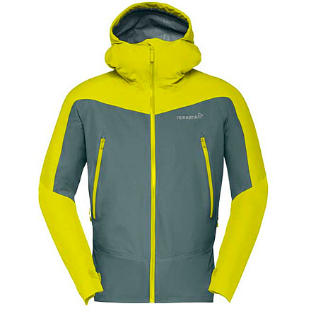 Norrona Falketind Gore-Tex Jacket - Mens, Sulphur Spring/North Atlantic, Large, 1802-21-3337-L