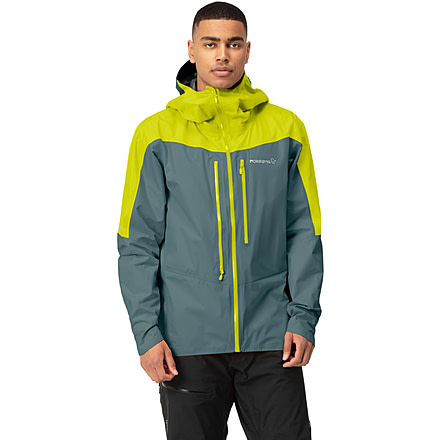 Norrona Falketind Gore-Tex Paclite Jacket - Mens, Sulphur Spring/North Atlantic, Extra Large, 7042698454676