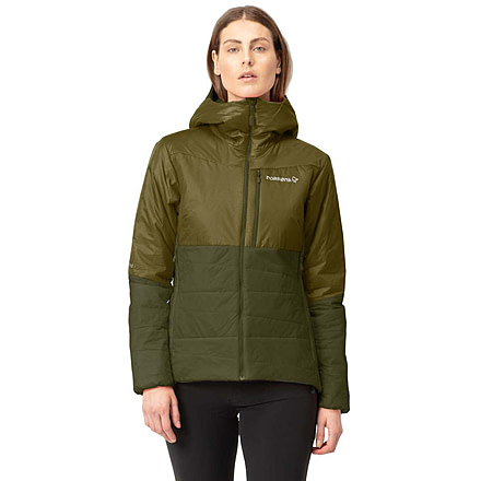 Norrona Falketind Thermo Hooded Jacket - Womens, Olive Drab/Olive Night, Small, 1857-22 3908 S
