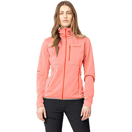 Norrona Falketind Warm Octa Hooded Jacket - Womens, Orange Alert/Peach Amber, Large, 1816-22 5651 L