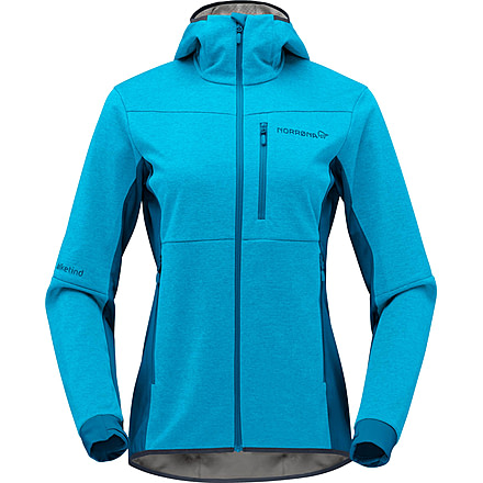 Norrona Falketind Warm2 Octa Hood - Womens, Aquarius/Mykonos Blue, Small, 1816-22-2380-S