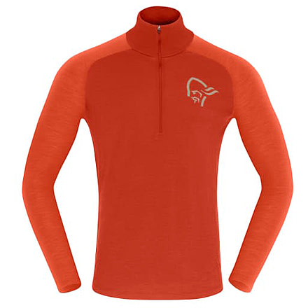 Norrona Femund Pureull Zip Neck - Mens, Pureed Pumpkin, 2XL, 2674-24-5621-XXL