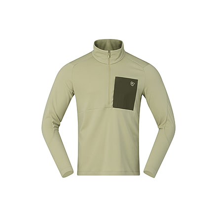 Norrona Femund Warm1 Half-Zip Top - Mens, Sage Green, Medium, 2658-25-3516-M