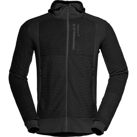 Norrona Lofoten Alpha120 Zip Hoodie - Mens, Caviar, Large, 1016-17-7718-L