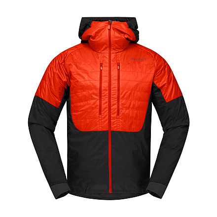 Norrona Lyngen Aero80 Insulated Zip Hood - Mens, Arednalin/Caviar, Medium, 2003-23 5660 M