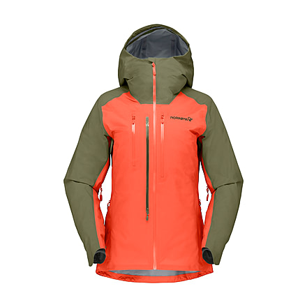 Norrona Lyngen Gore-Tex Jacket - Womens, Olive Night/Orange Alert, Extra Small, 2014-21 3313 XS