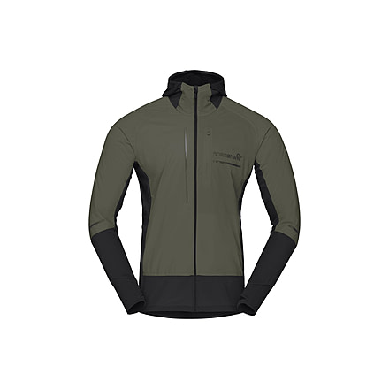 Norrona Senja Alpha90 Zip Hoodie - Mens, Olive Night, Small, 5827-23-3301-S