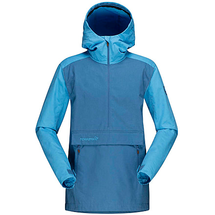 Norrona Svalbard Cotton Anorak - Womens, Heritage Blue/Coronet Blue, Extra Small, 2464-19-2004-XS