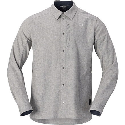 Norrona Tamok Wool Plain Shirt - Mens, Drizzle Melange, Medium, 1225-24-2313-M