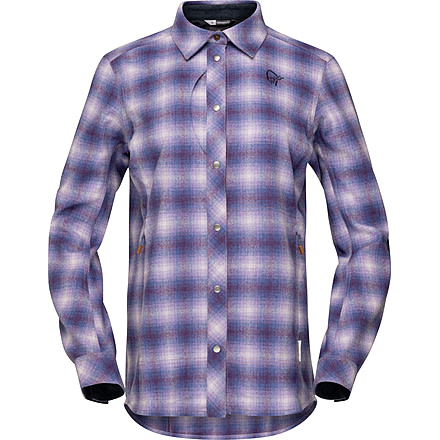 Norrona Tamok Wool Shirt - Womens, Grape Shake, Small, 1219-19 6749 S