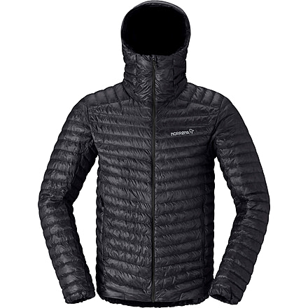 Norrona Trollveggen Down800 Super Light Hood - Mens, Caviar Black, Medium, 1614-24-7718-M